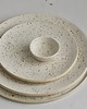 patery i talerze duży bały talerz ceramiczny matowy z efektem 3