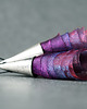 kolczyki wire wrapping Duże efektowne kolczyki srebrne z tkaniną CZANG 1