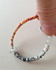 bransoletki z kamieni naturalnych Bransoletka RAW opal dendrytowy, opal ognisty, kryształ herkimer 4
