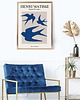 plakaty PLAKAT ptaki , abstrakcja, matisse, niebieski 1