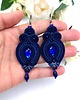 kolczyki soutache Verra kolczyki sutasz granatowe wiszące z kryształkami 1