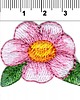 naszywki na ubrania Naszywka naprasowanka KWIATEK RÓŻ termo haft dla dzieci 4,1x3,2cm różowa 1