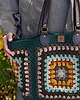 torby na ramię Duża torebka na szydełku granny square 5
