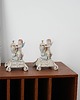 figurki i rzeźby Figuralny świecznik z puttem ceramika szkliwiona w stylu Art Deco Europa 8