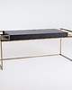 biurka Designerskie nowoczesne biurko K16 BLACK czarne złote  - 140 cm 3