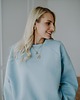 bluza bez kaptura damska Bluza Basic oversize błękitna 4