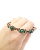 bransoletki wire wrapping Miedziana bransoleta mankietowa z malachitem 9