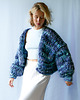 kardigany damskie 100% MERINO KOLOROWY KARDIGAN OVERSIZE 1