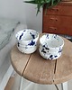 kubki i filiżanki Porcelanowa czarka w niebieskie kropki wysoka 1