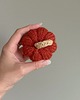 dodatki - różne Dynia ozdobna handmade, rozmiar S, kolor ciemnopomarańczowy - 1 szt. 1