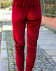 spodnie dresowe damskie Spodnie dresowe damskie welurowe bordowe 3