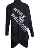 koszule męskie Asymetryczna czarna koszula #FUCKTHEDRESSCODE 3