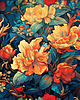 kurtki damskie Kurtka parka damska - VINTAGE CHINESE FLOWERS 1