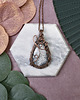 wisiory Miedziany wisiorek wire wrapping z opalem dendrytowym #419 1