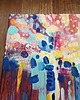 obrazy Obraz ręcznie malowany na płótnie 30x40 cm - abstrakcyjny pejzaż 3