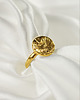 pierścionki złote Srebrny pozłacany pierścionek Piwonia Peony Ring, rzeźbiony kwiat 6