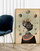 plakaty Plakat Kobieta astrologia kolaż beżowy 1