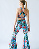 legginsy Legginsy dzwony Yogi Bells - Blue Floral 4