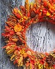 wianki Wianek jesienny pomarańczowy,  autumn wreath, wieniec z suszu, 45 cm 6