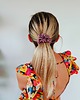 gumki do włosów Gumka jedwabna, scrunchie, frotka brudny róż MIDI 1