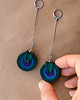 kolczyki soutache Długie etniczne kolczyki Dziki Rytm butelkowa zieleń 3