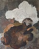 obrazy "Yin/yang" 24x30 cm, obraz na płótnie, pigmenty ziemne, akryl 2