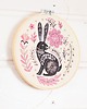 Ozdoby na ścianę Zając folk - haft w tamborku 20 cm 7