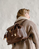 plecaki Plecak z kieszeniami - skórzany - damski - brąz klasyczny 8