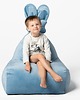 pufa dla dziecka Pufa siedzisko Funny Bunny VELVET- Szara 2