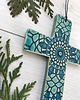 dodatki - różne Koronkowy krzyż ceramiczny 1