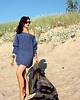 swetry damskie  Sweter handmade oversize  blue z wełną 1