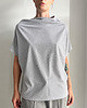 t-shirt damskie Szara bluzka ze stójką 2