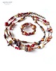 bransoletki drewniane Bajecznie kolorowa bransoletka Boho z drewnianych korali prezent  handmade 7
