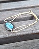 bransoletki wire wrapping Larimar na lato  - bransoletka sznurkowa 1
