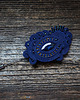 broszki Granatowa broszka soutache 1