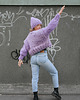 kardigany damskie MERINO Kolorowy krótki sweter kardigan chunky 1