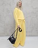 komplety damskie Sarai wygodny komplet bluza i szerokie spodnie z zakładkami Butter yellow 3
