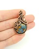 wisiory Wisiorek z niebieskim agatem  wire wrapping 5