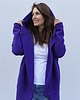 bluza z kapturem damska Peleryna do zadań specjalnych Ciemna Purpura 1
