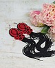 kolczyki soutache Kolczyki sutasz czerwono-czarne z chwostem 6