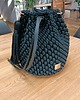 torby na ramię Ręcznie robiona torebka bucket bag kolor czarny + skóra 2