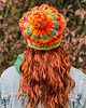 czapki damskie Czapka Handmade Smile Tęcza Pomarańcz 2