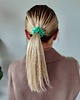gumki do włosów Gumka jedwabna, scrunchie, gumka satynowa królowa szmaragdów MINI 1