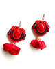 kolczyki soutache Sutaszowe kolczyki FLAMENCO z kwiatami 1