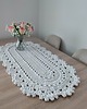 obrusy i serwetki Bieżnik szydełkowy ze sznurka bawełnianego owalny 50cmx95cm 2
