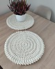 podkładki do kuchni Podkładka okrągła ze sznurka bawełnianego szydełkowa 38cm 4