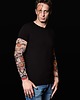 t-shirty męskie T-shirt męski z tatuażami Halloween Pumpkins 1