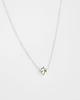 srebrne naszyjniki Rhodium Plated Tiny Leaf Necklace 1