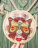 Ozdoby na ścianę Madame Butterfly ecru, haft w tamborku 20 cm 7