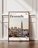 plakaty Minimalistyczny plakat Bruksela Belgia  - Do salonu, sypialni, biura 2
